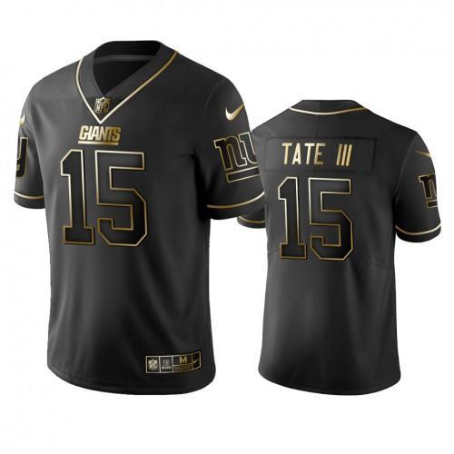 Nike New York Giants #15 Golden Tate III Black Golden Limited Edition Stitched NFL Jersey Men's