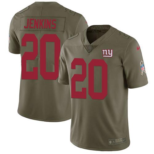 Nike New York Giants #20 Janoris Jenkins Olive Men's Stitched NFL Limited 2017 Salute to Service Jersey Men's