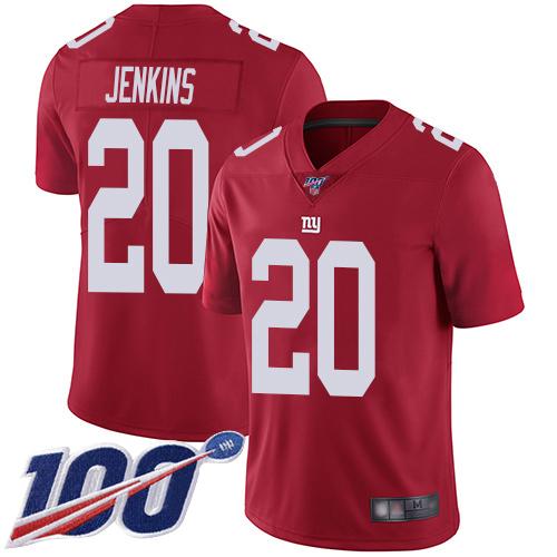 Nike New York Giants #20 Janoris Jenkins Red Men's Stitched NFL Limited Inverted Legend 100th Season Jersey Men's