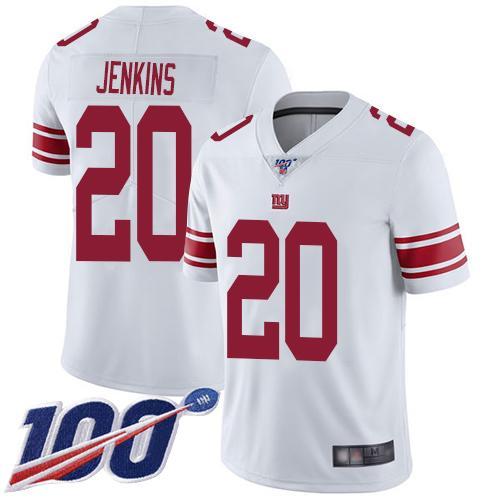 Nike New York Giants #20 Janoris Jenkins White Men's Stitched NFL 100th Season Vapor Limited Jersey Men's