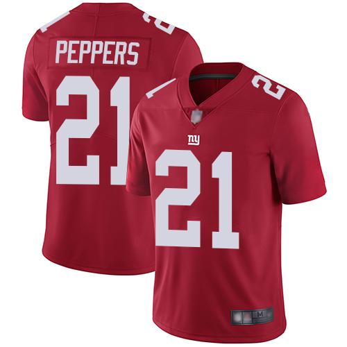 Nike New York Giants #21 Jabrill Peppers Red Alternate Men's Stitched NFL Vapor Untouchable Limited Jersey Men's