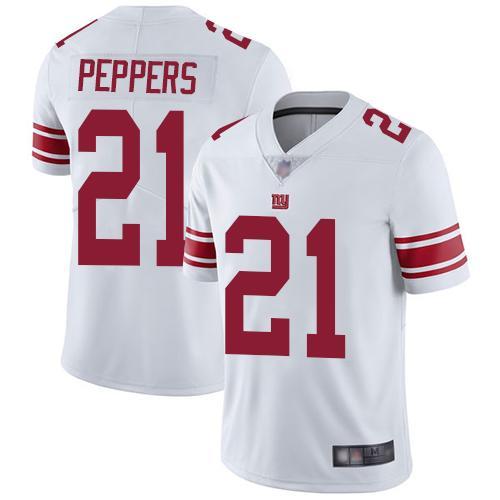 Nike New York Giants #21 Jabrill Peppers White Men's Stitched NFL Vapor Untouchable Limited Jersey Men's