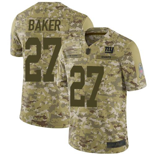 Nike New York Giants #27 Deandre Baker Camo Men's Stitched NFL Limited 2018 Salute To Service Jersey Men's
