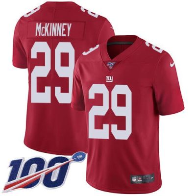 Nike New York Giants #29 Xavier McKinney Red Alternate Men's Stitched NFL 100th Season Vapor Untouchable Limited Jersey Men's