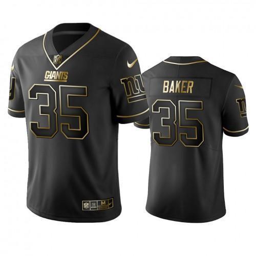 Nike New York Giants #35 Deandre Baker Black Golden Limited Edition Stitched NFL Jersey Men's