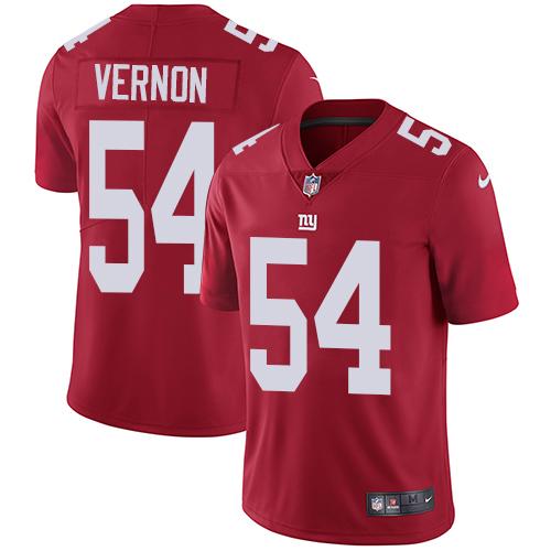 Nike New York Giants #54 Olivier Vernon Red Alternate Men's Stitched NFL Vapor Untouchable Limited Jersey Men's
