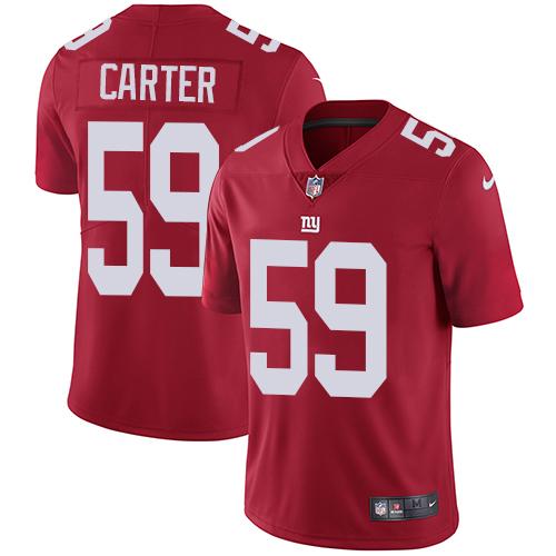 Nike New York Giants #59 Lorenzo Carter Red Alternate Men's Stitched NFL Vapor Untouchable Limited Jersey Men's
