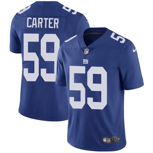 Nike New York Giants #59 Lorenzo Carter Royal Blue Team Color Men's Stitched NFL Vapor Untouchable Limited Jersey Men's