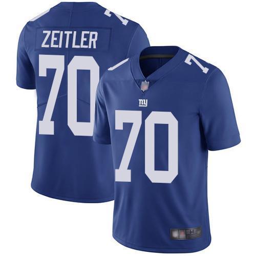 Nike New York Giants #70 Kevin Zeitler Royal Blue Team Color Men's Stitched NFL Vapor Untouchable Limited Jersey Men's