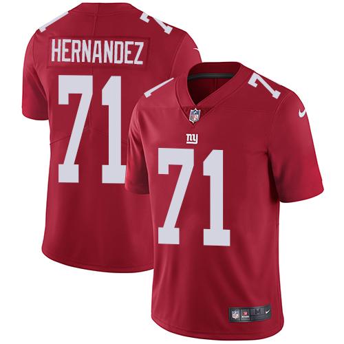 Nike New York Giants #71 Will Hernandez Red Alternate Men's Stitched NFL Vapor Untouchable Limited Jersey Men's