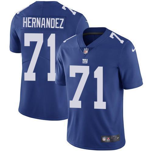 Nike New York Giants #71 Will Hernandez Royal Blue Team Color Men's Stitched NFL Vapor Untouchable Limited Jersey Men's