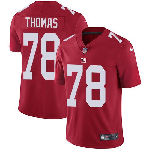 Nike New York Giants #78 Andrew Thomas Red Alternate Men's Stitched NFL Vapor Untouchable Limited Jersey Men's