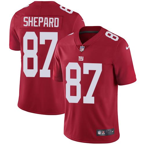 Nike New York Giants #87 Sterling Shepard Red Alternate Men's Stitched NFL Vapor Untouchable Limited Jersey Men's