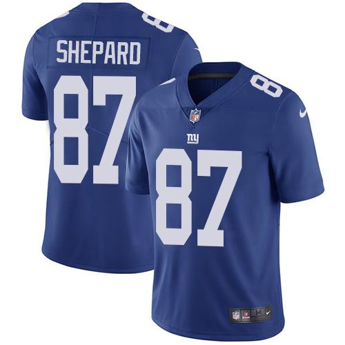 Nike New York Giants #87 Sterling Shepard Royal Blue Team Color Men's Stitched NFL Vapor Untouchable Limited Jersey Men's