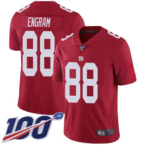 Nike New York Giants #88 Evan Engram Red Alternate Men's Stitched NFL 100th Season Vapor Limited Jersey Men's