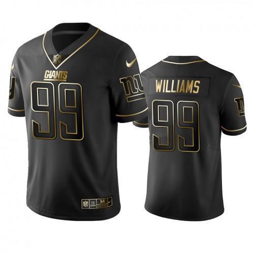 Nike New York Giants #99 Leonard Williams Black Golden Limited Edition Stitched NFL Jersey Men's