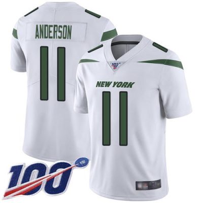 Nike New York Jets #11 Robby Anderson White Stitched NFL 100th Season Vapor Limited Jersey