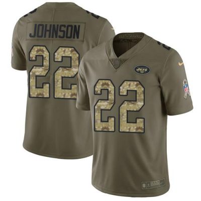 Nike New York Jets #22 Trumaine Johnson Olive/Camo Stitched NFL Limited 2017 Salute To Service Jersey