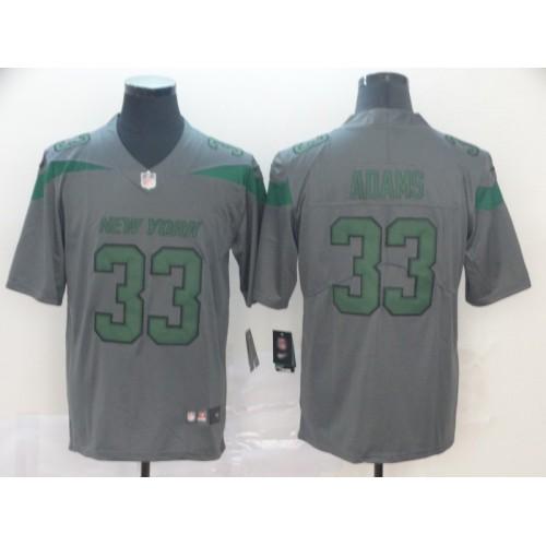 Nike New York Jets #33 Jamal Adams Gray Stitched NFL Limited Inverted Legend Jersey