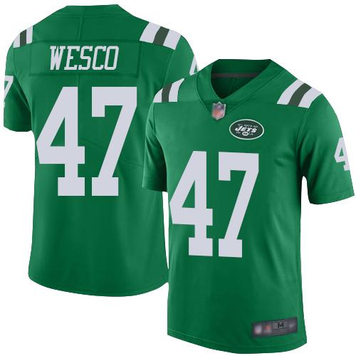 Nike New York Jets #47 Trevon Wesco Green Stitched NFL Limited Rush Jersey