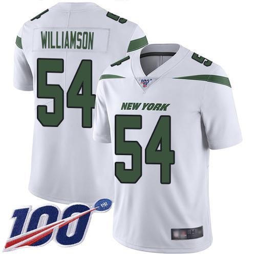 Nike New York Jets #54 Avery Williamson White Stitched NFL 100th Season Vapor Limited Jersey