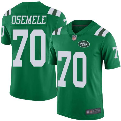 Nike New York Jets #70 Kelechi Osemele Green Stitched NFL Elite Rush Jersey