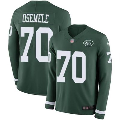 Nike New York Jets #70 Kelechi Osemele Green Team Color Stitched NFL Limited Therma Long Sleeve Jersey