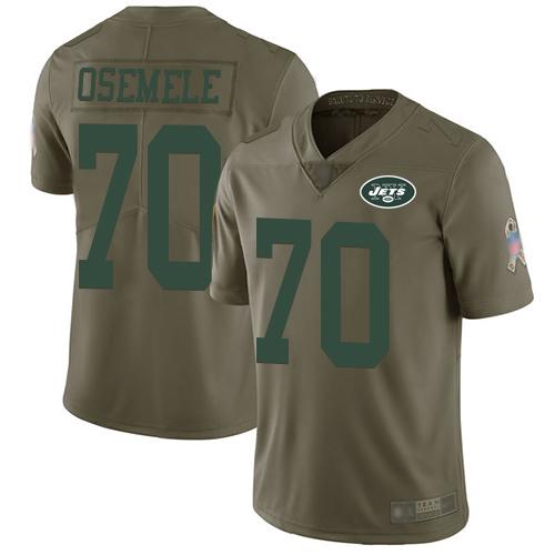 Nike New York Jets #70 Kelechi Osemele Olive Stitched NFL Limited 2017 Salute to Service Jersey