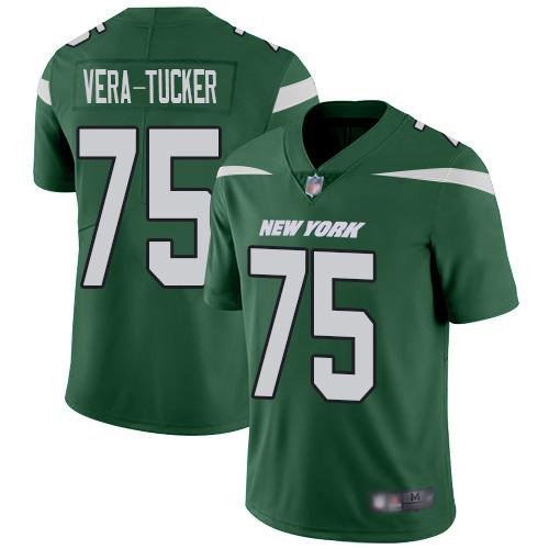 Nike New York Jets #75 Alijah Vera-Tucker Green Team Color Stitched NFL Vapor Untouchable Limited Jersey