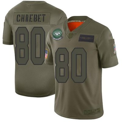 Nike New York Jets #80 Wayne Chrebet Camo Stitched NFL Limited 2019 Salute To Service Jersey