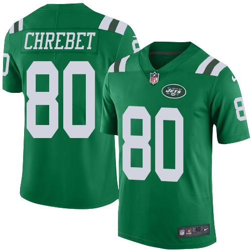 Nike New York Jets #80 Wayne Chrebet Green Stitched NFL Elite Rush Jersey