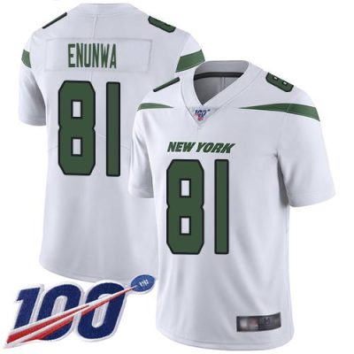 Nike New York Jets #81 Quincy Enunwa White Stitched NFL 100th Season Vapor Limited Jersey