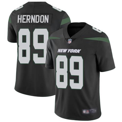 Nike New York Jets #89 Chris Herndon Black Alternate Stitched NFL Vapor Untouchable Limited Jersey