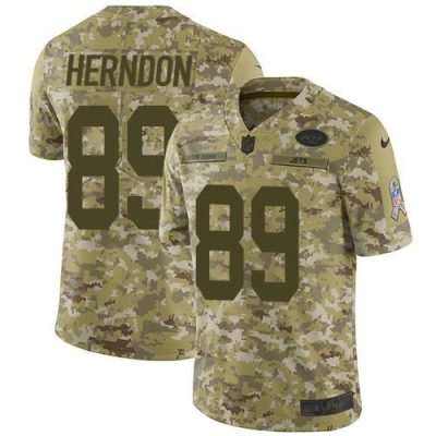 Nike New York Jets #89 Chris Herndon Camo Stitched NFL Limited 2018 Salute To Service Jersey