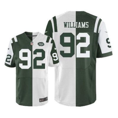 Nike New York Jets #92 Leonard Williams Green/White Stitched NFL Elite Split Jersey