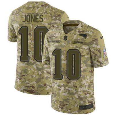 Nike Patriots #10 Mac Jones Camo Stitched NFL Limited 2018 Salute To Service Jersey