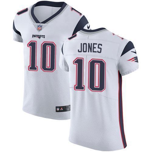 Nike Patriots #10 Mac Jones White Stitched NFL Vapor Untouchable Elite Jersey