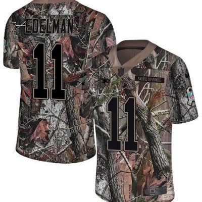 Nike Patriots #11 Julian Edelman Camo Stitched NFL Limited Rush Realtree Jersey