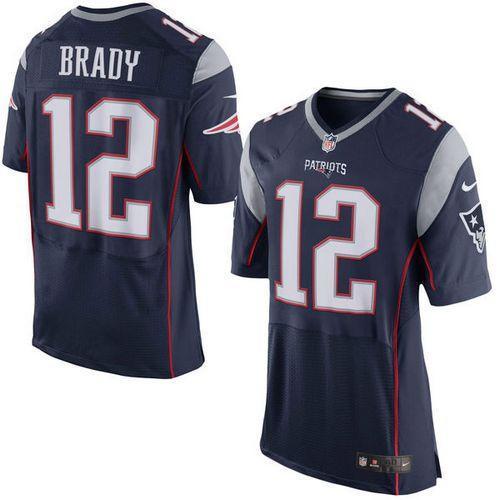 Nike Patriots #12 Tom Brady Navy Blue Team Color Stitched NFL New Elite Jersey