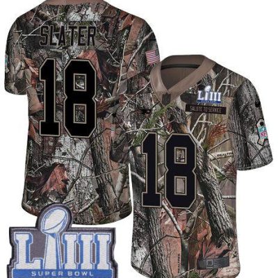 Nike Patriots #18 Matt Slater Camo Super Bowl LIII Bound Stitched NFL Limited Rush Realtree Jersey