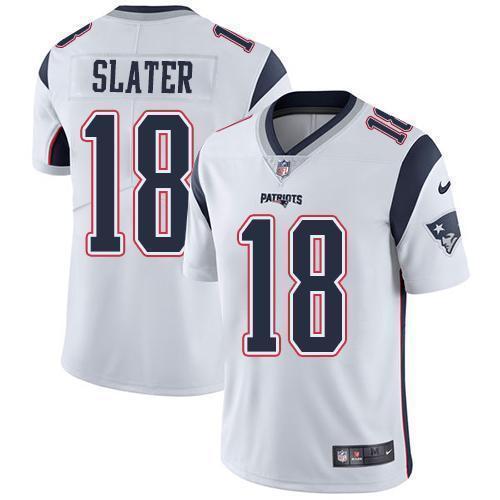 Nike Patriots #18 Matt Slater White Stitched NFL Vapor Untouchable Limited Jersey