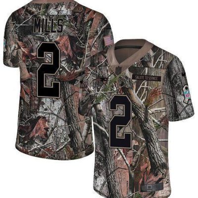 Nike Patriots #2 Jalen Mills Camo Stitched NFL Limited Rush Realtree Jersey