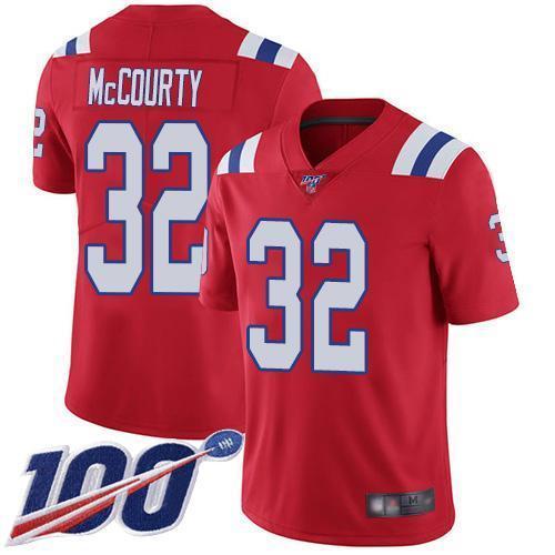 Nike Patriots #32 Devin McCourty Red Alternate Stitched NFL 100th Season Vapor Limited Jersey