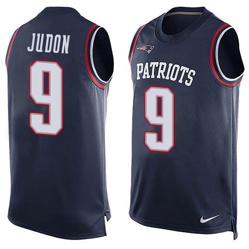 Nike Patriots #9 Matt Judon Navy Blue Team Color Stitched NFL Limited Tank Top Jersey