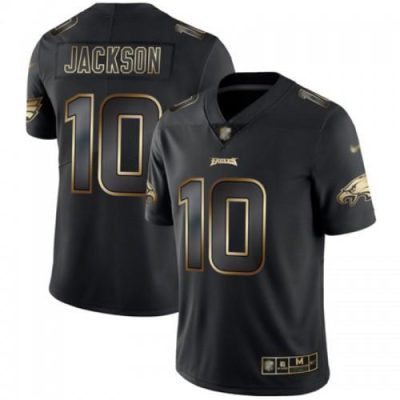 Nike Philadelphia Eagles #10 DeSean Jackson Black/Gold Stitched NFL Vapor Untouchable Limited Jersey