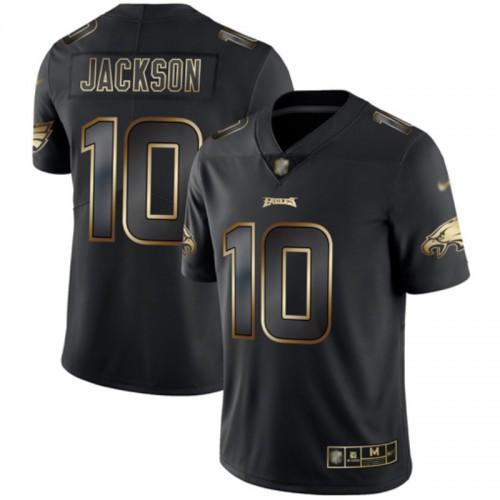 Nike Philadelphia Eagles #10 DeSean Jackson Black/Gold Stitched NFL Vapor Untouchable Limited Jersey