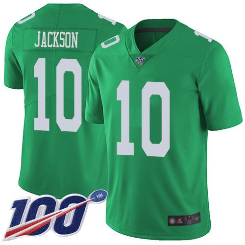 Nike Philadelphia Eagles #10 DeSean Jackson Green Stitched NFL Limited Rush 100th Season Jersey