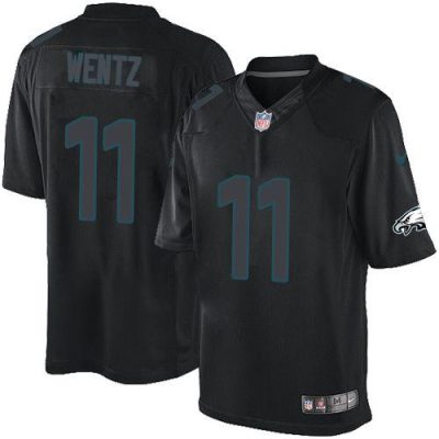 Nike Philadelphia Eagles #11 Carson Wentz Black Stitched NFL Impact Limited Jersey
