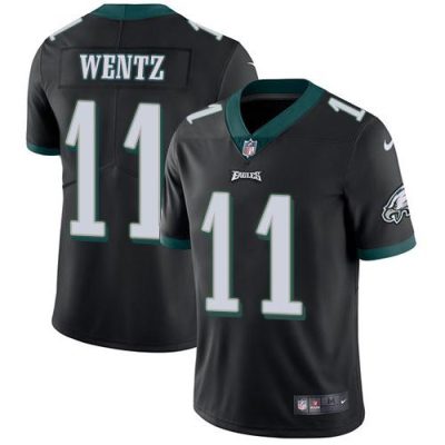 Nike Philadelphia Eagles #11 Carson Wentz Black Alternate Stitched NFL Vapor Untouchable Limited Jersey