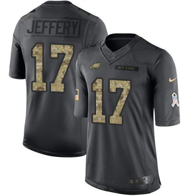 Nike Philadelphia Eagles #17 Alshon Jeffery Black Stitched NFL Limited 2016 Salute To Service Jersey